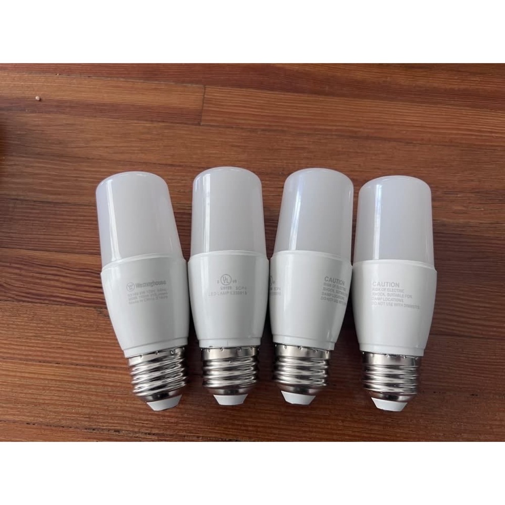 Westinghouse T10 LED Light Bulbs E26 Medium Base Frosted 4 Pack 5CP4 USED